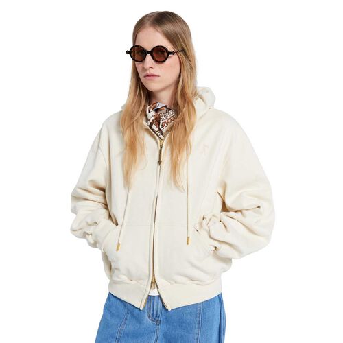 Karen Walker Rocking Horse Cropped Oversized Hoodie